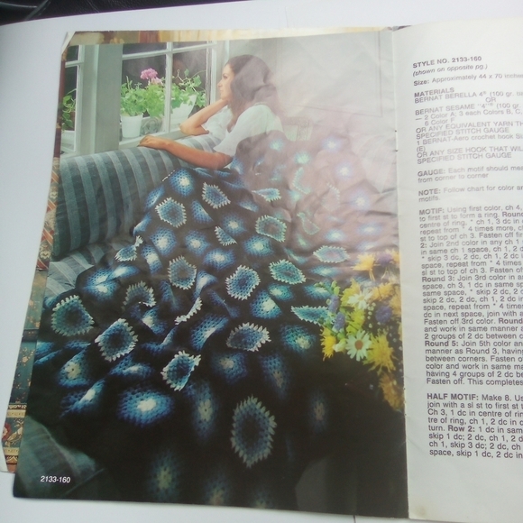 Vintage Brunswick Keepsake Afghans to Crochet & Knit Crocheting Knitting - Picture 4 of 8